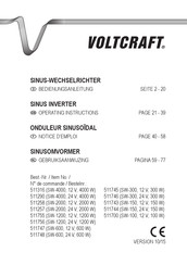 Conrad VOLTCRAFT SW-2000 Operating Instructions Manual