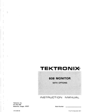 Tektronix 608 Instruction Manual