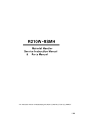 Hyundai R210W-9SMH Manual