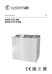 SystemAir SAVE VTC-E 500 Service Instruction
