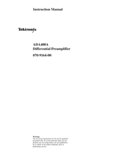 Tektronix TEKFAX ADA400A Instruction Manual