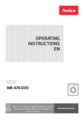 Amica WA 474 020 Operating Instructions Manual