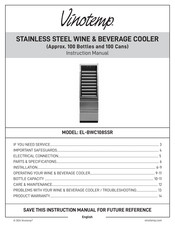 Vinotemp EL-BWC108SSR Instruction Manual