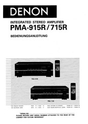 Denon PMA-715R Operating Instructions Manual