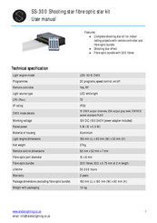 Stellar Lighting SS-300 Shooting star User Manual