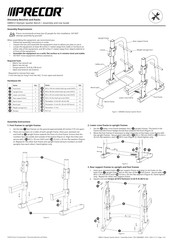 Precor DBR412 Assembly Manual
