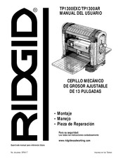 RIDGID TP1300AR Owner's Manual