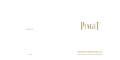 Piaget 1201D1 Instructions For Use Manual