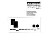 Nordmende PA 1400 Operating Instructions Manual