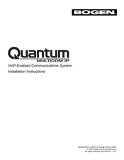 Bogen Quantum Installation Instructions Manual