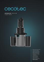 cecotec JUICE&LIVE 1500 SLIM Instruction Manual