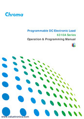 Chroma 63110A Operation & Programming Manual