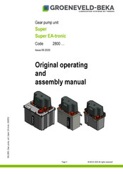 Timken GROENEVELD-BEKA Super Original Operating And Assembly Manual