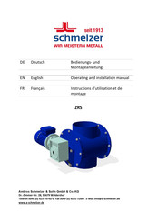 schmelzer ZRS Operating And Installation Manual
