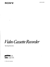 Sony SLV701HF Operating Instructions Manual