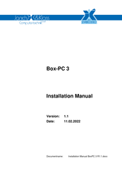 Janich & Klass Box-PC 3 Installation Manual