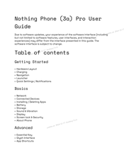 Nothing Phone 3a Pro User Manual