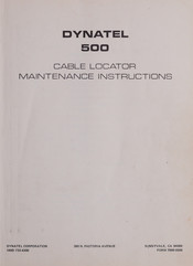 Dynatel 500 Maintenance Instruction