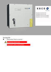 Kaco blueplanet 155 TL3 US Quick Manual