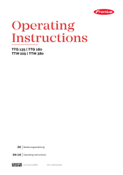 Fronius TTG 135 Operating Instructions Manual