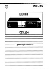 Philips CDI220 Operating Instructions Manual