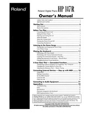 Roland HP 147R Owner's Manual