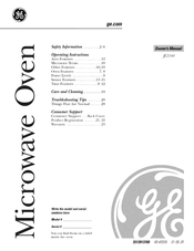 GE JE2160 Owner's Manual