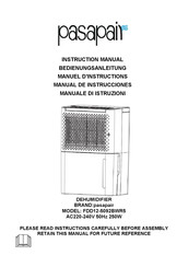 pasapair FDD12-5092BWR5 Instruction Manual