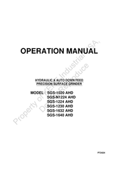 KENT SGS-1632 AHD Operation Manual