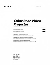 Sony KP-48V75, KP-53V75, KP-53V75C, KP-61V75 Operating Instructions Manual