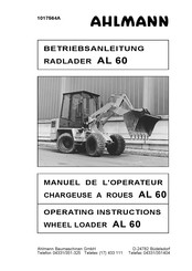 ahlmann AL 60 Operating Instructions Manual