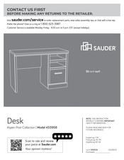 Sauder Aspen Post 433958 Manual