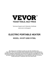 VEVOR IM KPT-2000 5178SL Manual