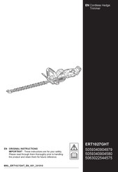 Kingfisher ERT1027GHT Original Instructions Manual