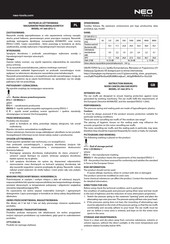 NEO TOOLS EY2-1 Instruction Manual