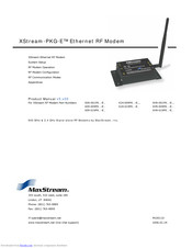 MaxStream XStream-PKG-E X09-009PK Series Product Manual