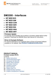 Delta Elektronika INT MOD CON Product Manual