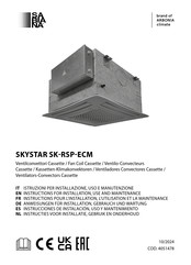 Arbonia Sabiana SKYSTAR SK-RSP-ECM 14 Instructions For Installation, Use And Maintenance Manual