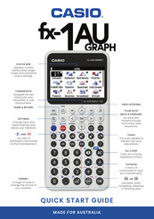 Casio fx-1AU GRAPH Quick Start Manual