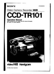 Sony Handycam CCD-TR101 Operation Manual