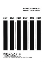 Scott PS67 Service Manual