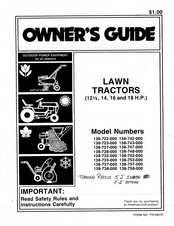 MTD 727 Owner's Manual