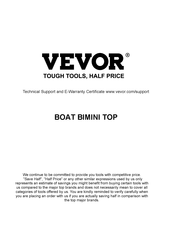 VEVOR 4 BOW BIMINI Manual