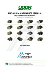 UDOR GAMMA-IL Series Use And Maintenance Manual