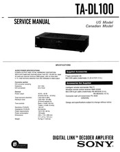 Sony DIGITAL LINK TA-DLI00 Service Manual
