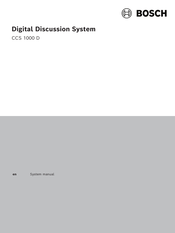 Bosch CCSD-FDL System Manual