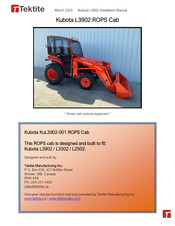 Tektite Kubota KuL3902-001 ROPS Cab Installation Manual
