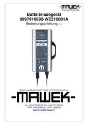 MAWEK 0997910892-WE210001A Manual