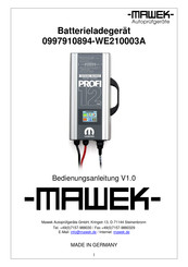 MAWEK 0997910894-WE210003A Operating Instructions Manual
