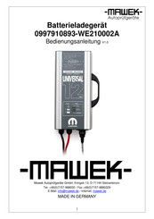 MAWEK 0997910893-WE210002A Manual